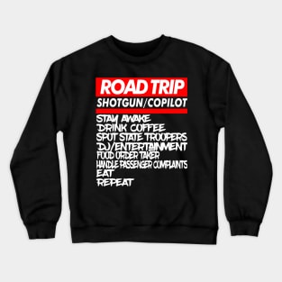 Co-pilot Family Road Trip Shirts Funny Vacation Summer Car Lover Enthusiast Gift Idea Crewneck Sweatshirt